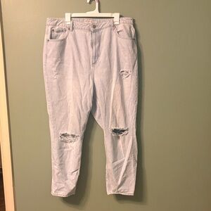 Primark Light Blue Ripped Boyfriend Jeans